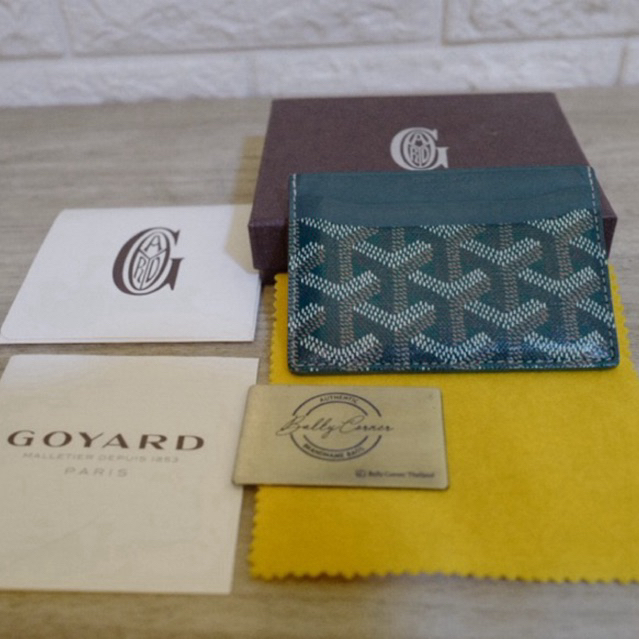 Goyard Card Holder ของแท้ 100% มือสอง สภาพ like new สีเขียวนิยมมาก