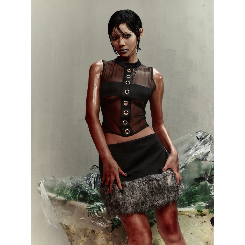 Brand : aesir-studios Ilumia - Top, Fur Skirt 🇻🇳พรีออเดอร์📍