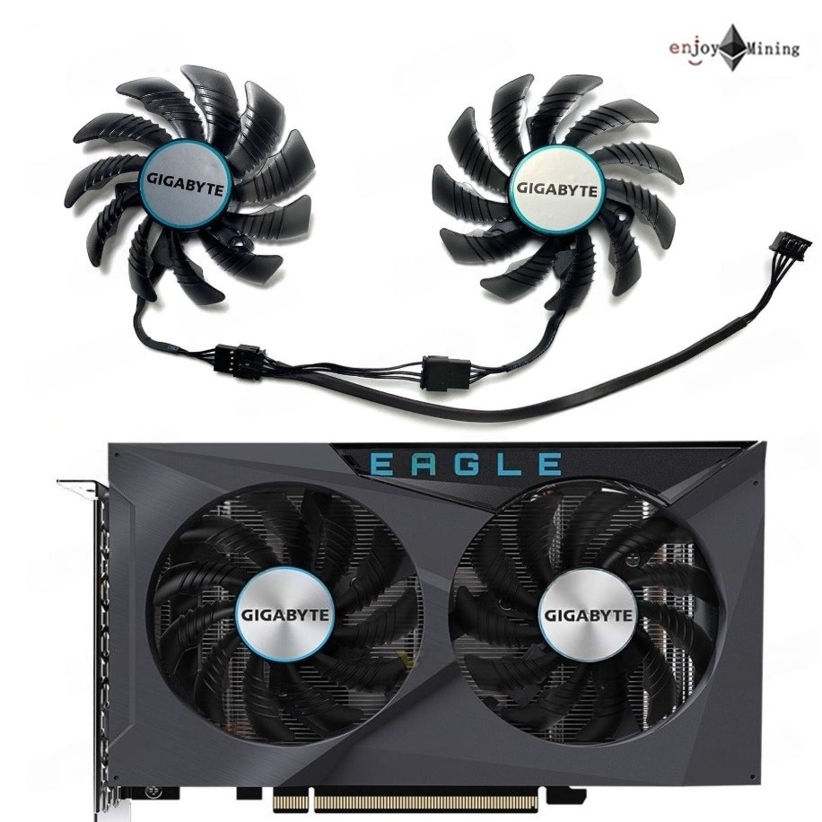 พัดลมการ์ดจอ GIGABYTE RX 6400 6500XT Eagle graphics card fan T128010SU