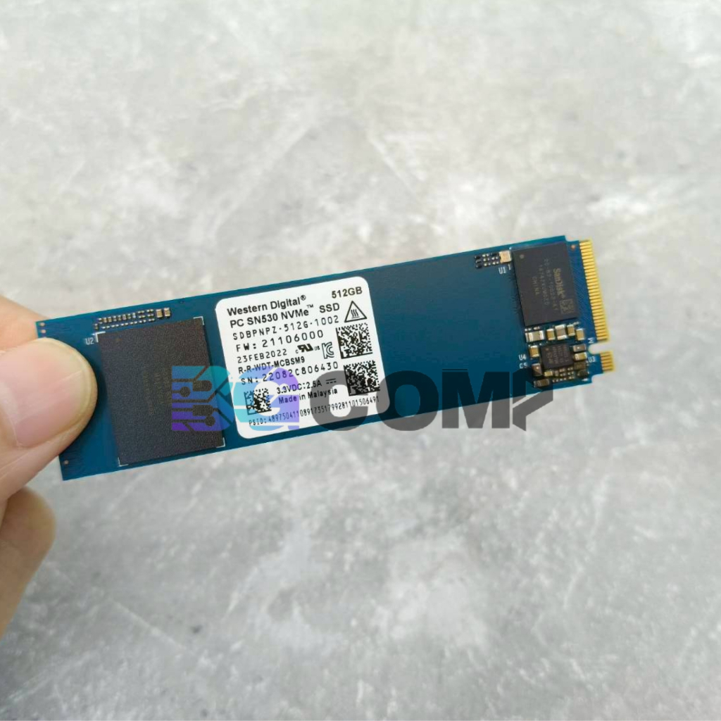 SSD M.2 2280 PCIeNVMe Gen3x4 WDC PC SN530 SDBPMPZ-512GB มือ2