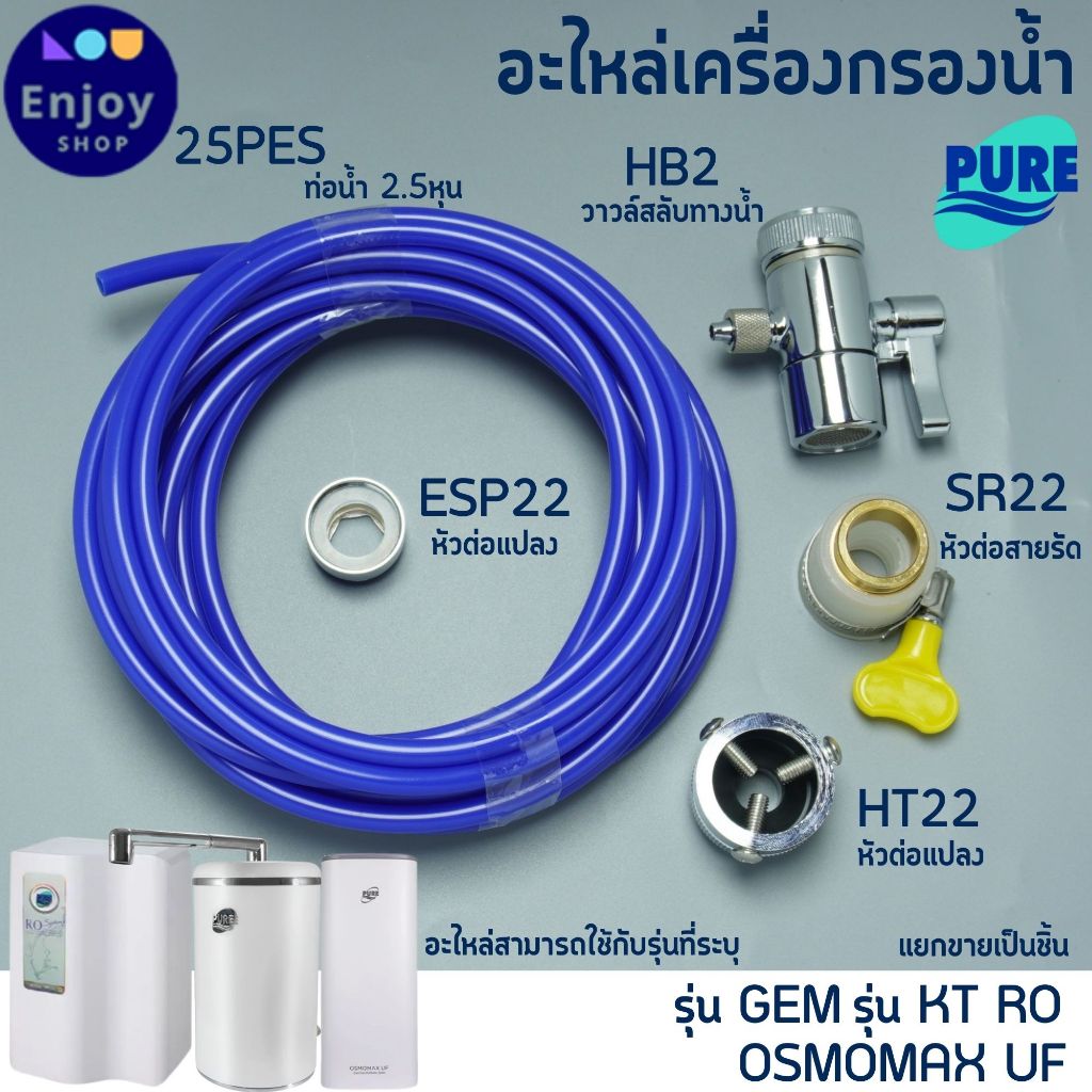 อะไหล่ ท่อนำน้ำ PE เครื่องกรองน้ำเพียว PURE รุ่น KT RO สินค้าพร้อมส่งแน่นนอน