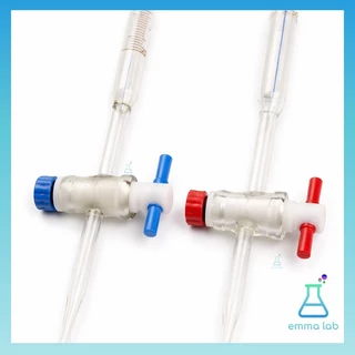 บิวเรตต์ บิวเรต แก้ว ก๊อกเทฟล่อน 25, 50 มิลลิลิตร Burette PTFE 25 ml. and 50 ml