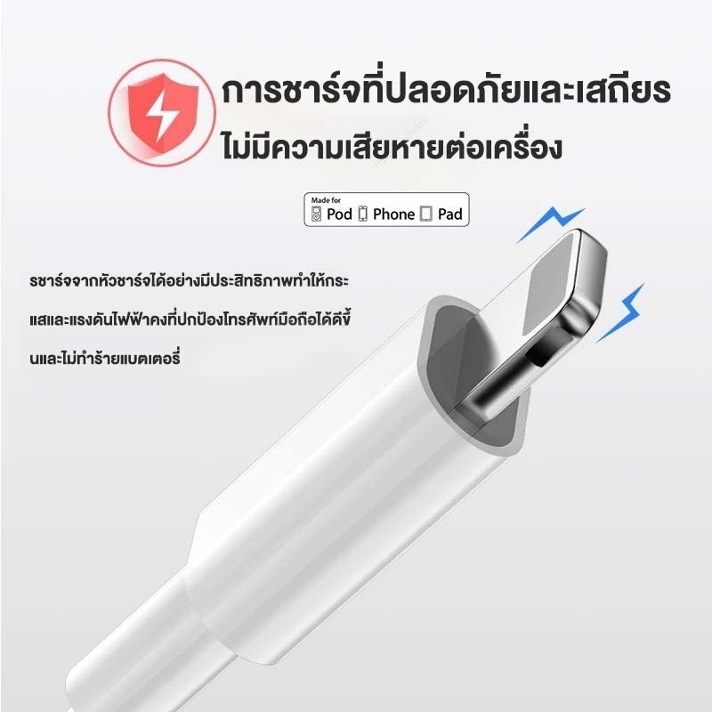 KINKONG【 รับประกัน 1 ปี】PD 30W 45W สายชาร์จ+หัวชาร์จ Fast Charger Type-C to Li สำหรับ i6 i7 i8 x xr i11 i12 i13 i14 รูปที่ 6