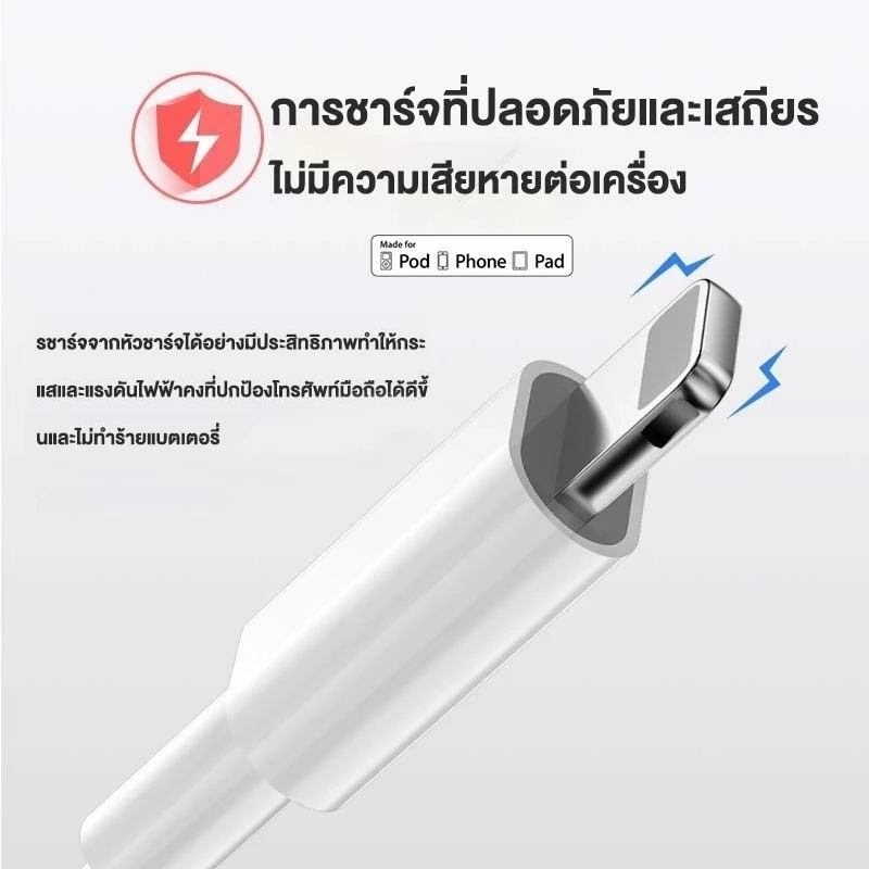 KINKONG【 รับประกัน 1 ปี】PD 30W 45W สายชาร์จ+หัวชาร์จ Fast Charger Type-C to Li สำหรับ i6 i7 i8 x xr i11 i12 i13 i14 thumbnail 9