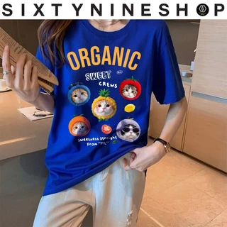 เสื้อยืดผ้าคอตตอน M-4XL พิมพ์ลาย " Organic " พร้อมส่ง
