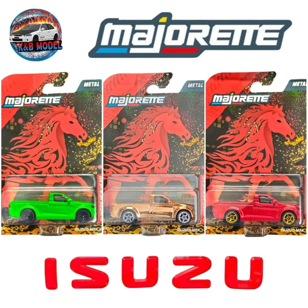 Isuzu D-Max ล้อยาง Majorette สอกล1:64 รถเหล็ก ซึ่งเป็นซีรีส์พิเศษ Chinese New Year (ปีมะเมีย)
