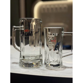 แก้วมัคอาซาฮี ขนาด 355 ml. (ตัวหน้งสือนูน)ที่หูงานแท้ /640ml Asahi mug glass (ขนาดปกติ และ แบบใหญ่) SALE!