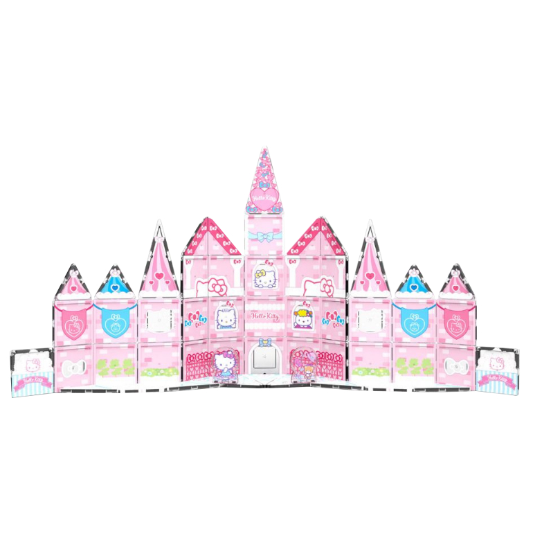 Picasso Tiles 54 Pc Hello Kitty & Friends Magnetic Tiles Building  Set