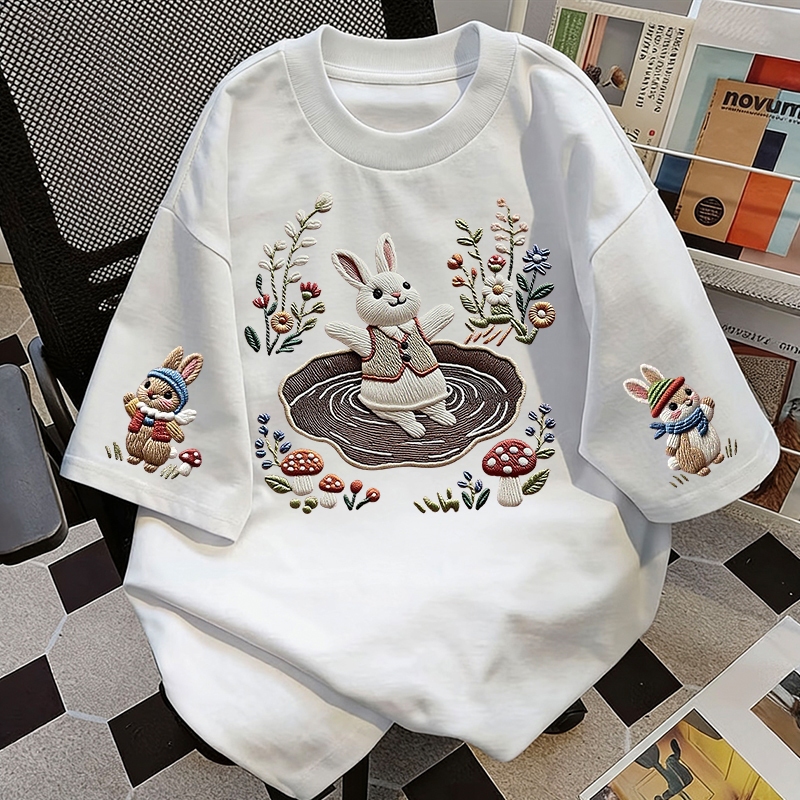 【ส่งด่วน24ชม.】FXC13เสื้อยืดลายลายการ์ตูน น่ารักๆ เนื้อผ้าคอตตอน 100% ไซร์ S-XL พร้อมส่งจาก กรุงเทพ คุณภาพดี ราคาไม่แพง