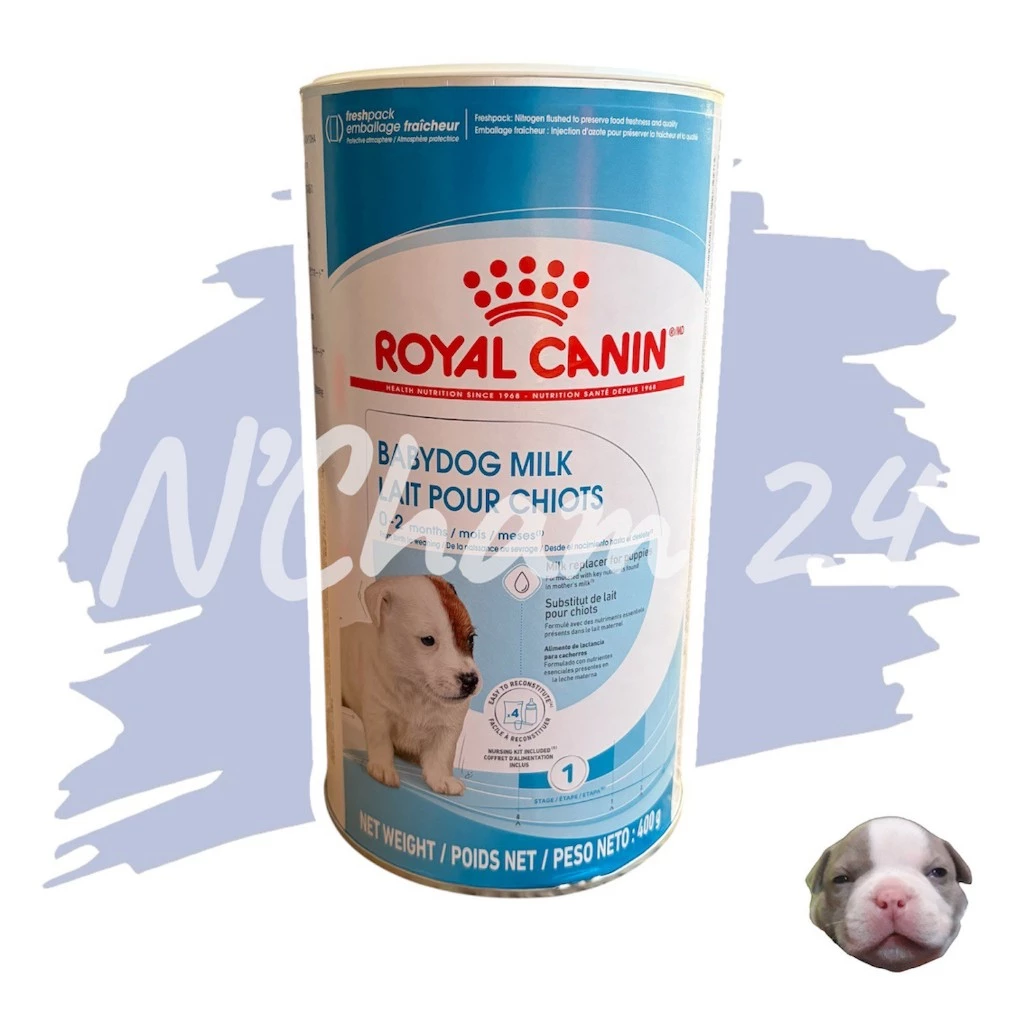 Royal Canin Babydog Milk ขนาด 400 กรัม หมดอายุ8/27 นมผงลูกสุนัข แรกเกิด อายุ 0 - 2 เดือน แบบชง