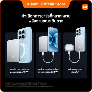 Xiaomi UltraThin Magnetic Power Bank 5000 15W|พาวเวอร์แบงค์|แบตสำรองไร้สาย|ไซน์บางเฉียบ|ชาร์จไวไร้สายสูงสุด 15W