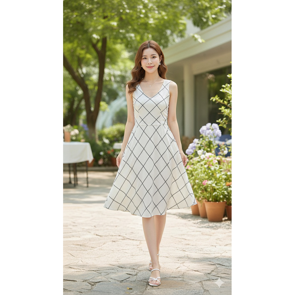 g2000 dress  เดรสทำงาน เดรสเรียบร้อย เดรสสีขาว #D035