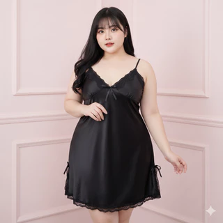 PEEMAI LIVE ชุดนอนเซ็กซี่สาวอวบ( XL-XXL ใส่ได้ถึง100 kgt) ผ้าซาตินใส่สบายมากราคาส่ง P-326