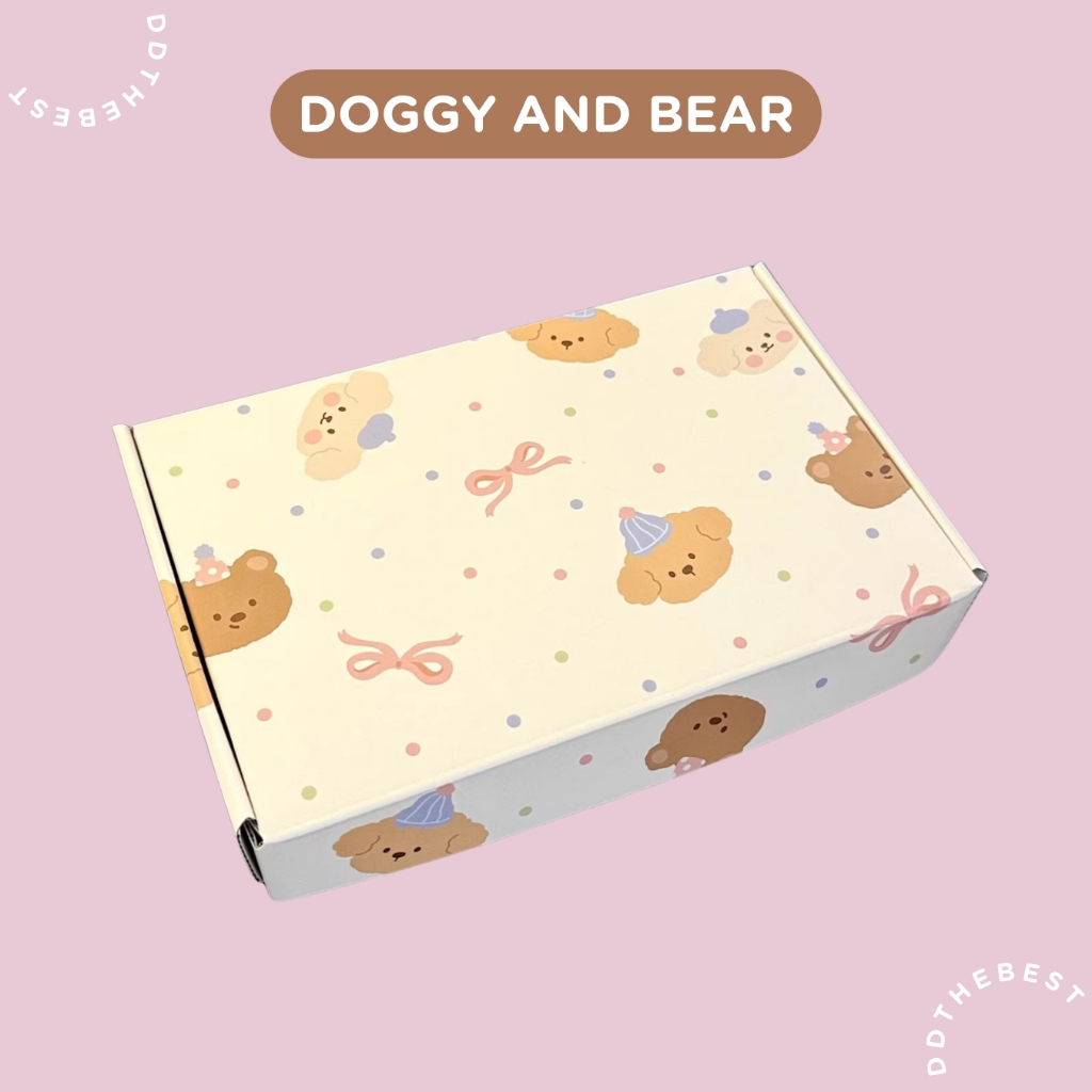 กล่องของขวัญน่ารัก กล่องหูช้าง กล่องพัสดุ | พร้อมส่งจากไทย 🇹🇭 | DOGGY AND BEAR