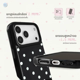 Black Polkadot (เคส Hagen Case *แบบแม่เหล็ก*) เคส Whale Indeed - วัสดุหนังแก้วเกรด Premium จับถนัดมือ แม่เหล็กแรง