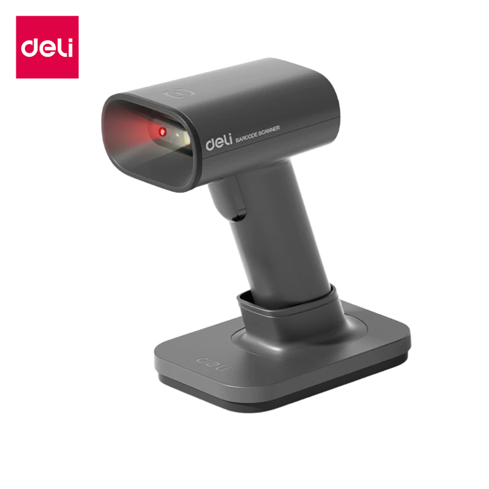 [แถมฟรี] Deli เครื่องสแกนบาร์โค้ด รองรับหลายอุปกรณ์ มีBluetooth สแกนได้ 29 แบบ  มีหลายสี Barcode Sca