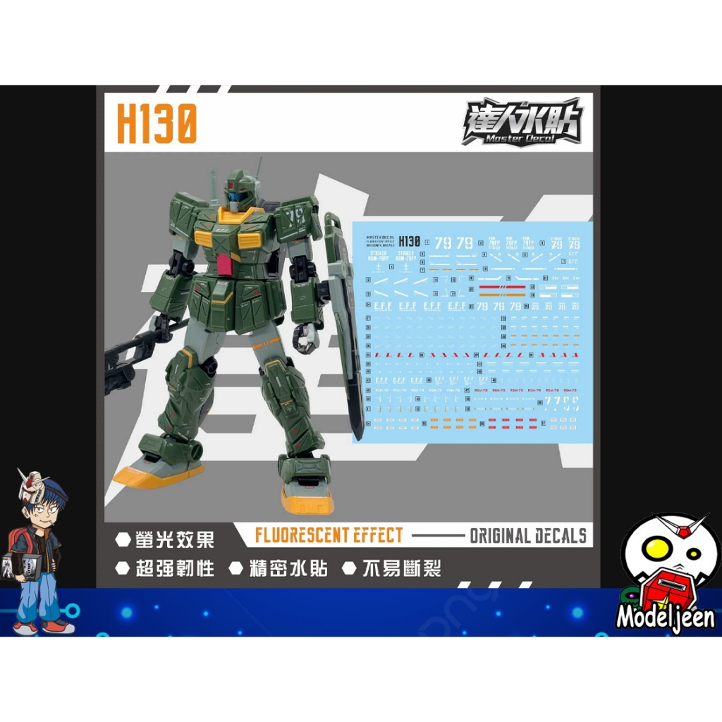 (Master Decal) Water Decal H130 HG1/144 RGM-79FP GM STRIKER