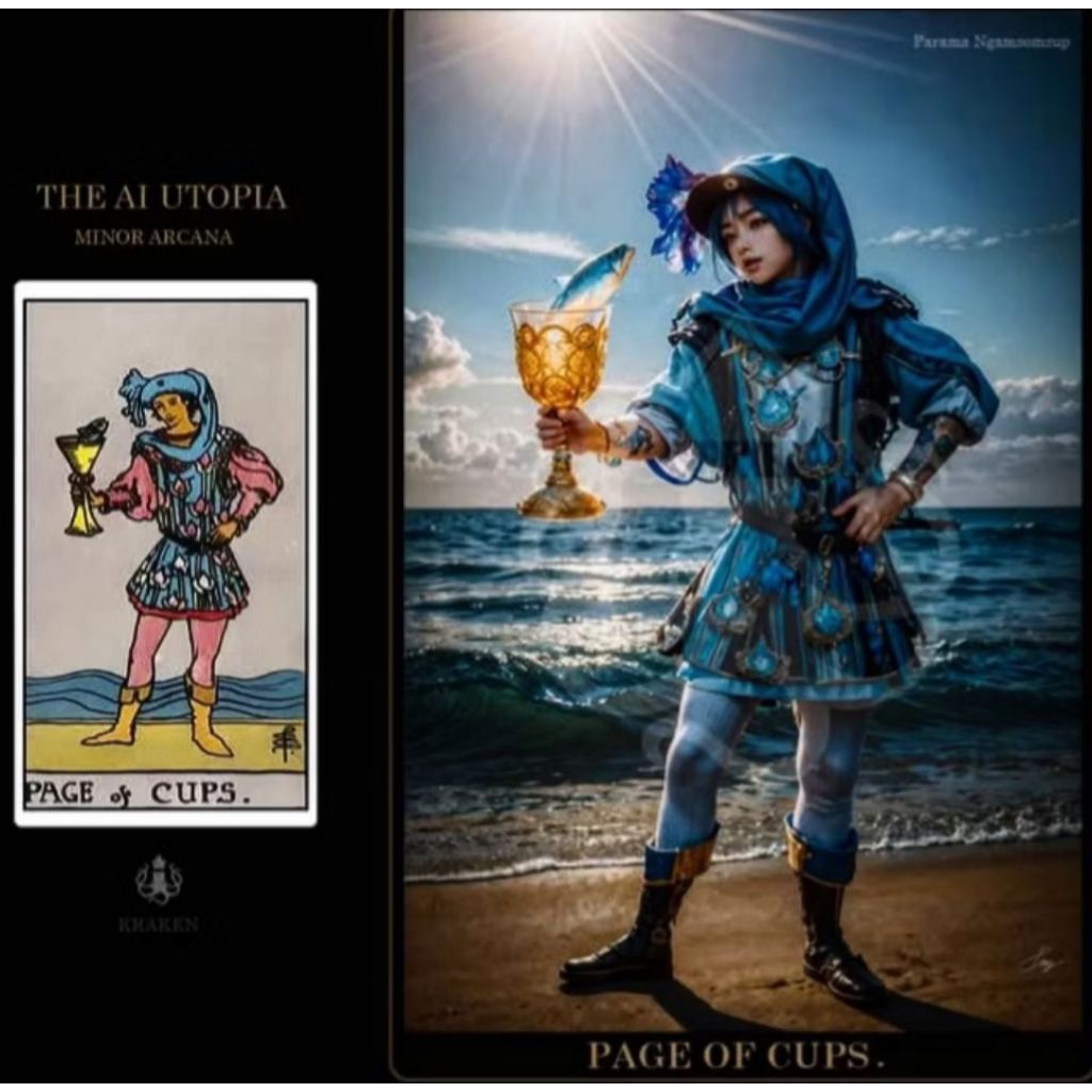 ไพ่ยีปซีสำรับใช้ดูดวงTAROT: THE Al UTOPlA TAROT DECK ไพ่ทาโรต์ ไพ่ยิปซี ที่สวยที่สุด*น่าสะสม*พลังงานดีมาก แท้*ใหม่*ในซิว