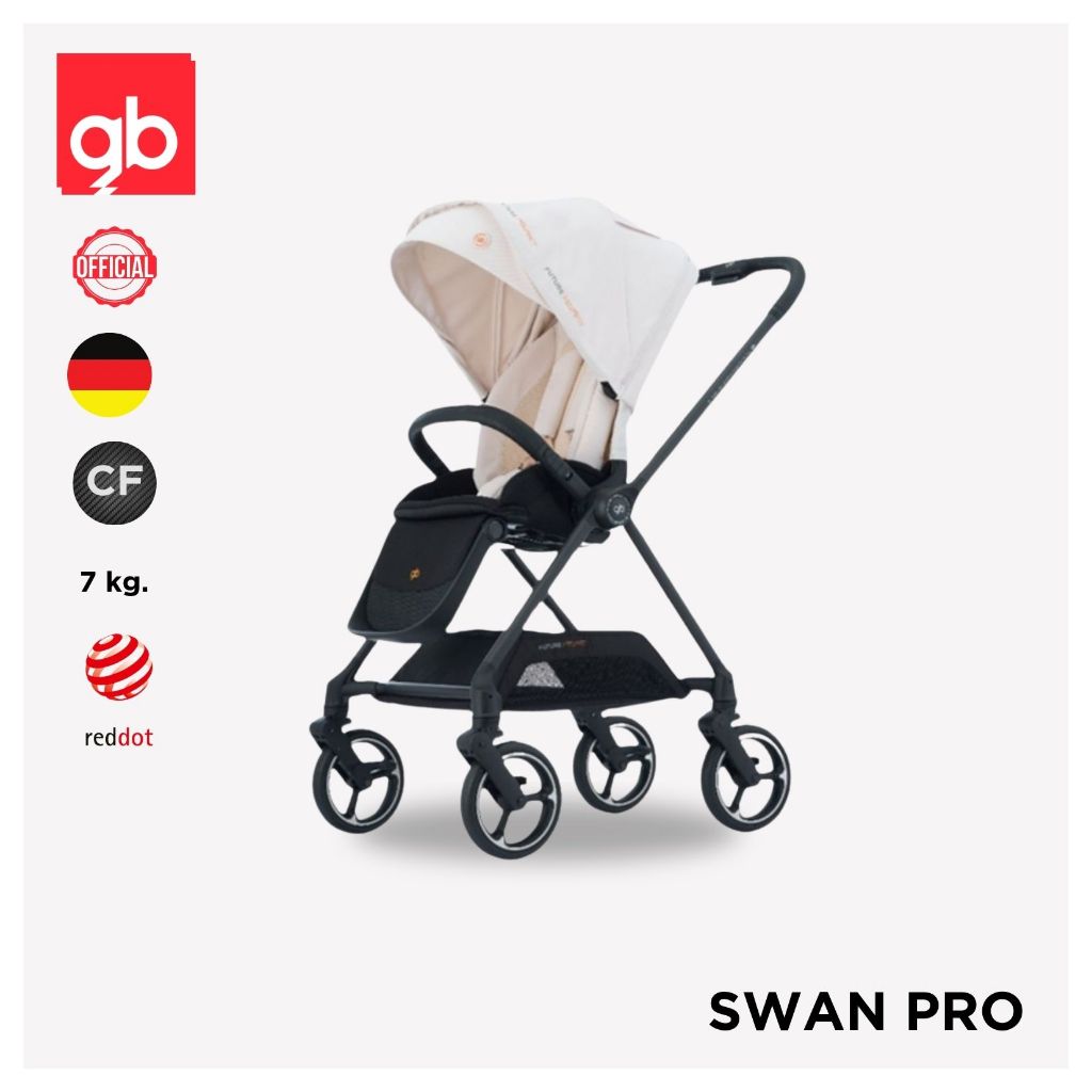 GB รถเข็นเด็ก SWAN PRO - สี WHITE