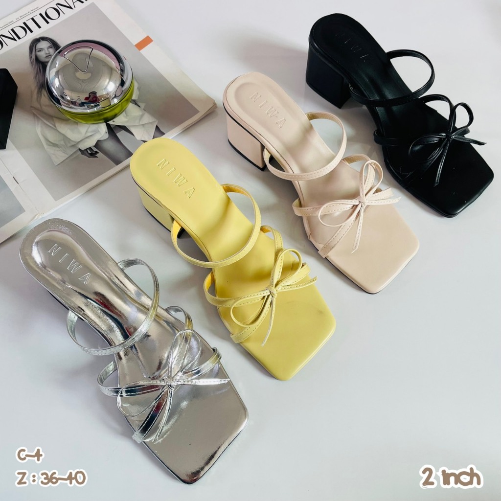 NIWA SHOES รองเท้าส้นสูง รองเท้าออกงาน รองเท้าใส่ทำงาน สูง 2 นิ้ว รุ่น C-4