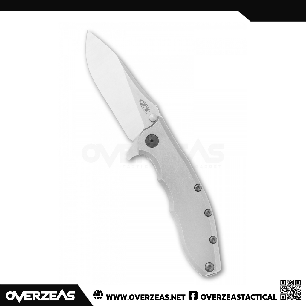 มีดพับ Zero Tolerance (ZT) 0562TI Hinderer Frame Lock Knife Titanium (MAGNACUT 3.5" Satin ),0562TI
