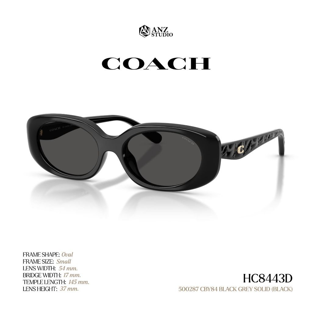 ANZ STUDIO | แว่นกันแดด COACH รุ่น HC8443D ทรง Oval ดีไซน์ Pillow Tabby รับประกัน 2 ปี ราคา ถูกที่สุด ดีลบีเคเค แกลเลอรีภาพที่ 5