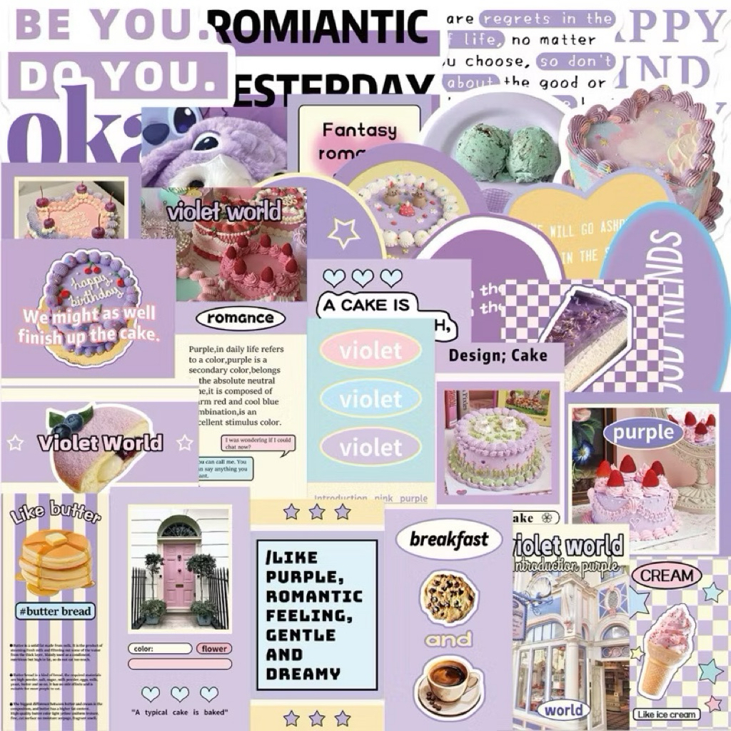 💥จัดส่งไว💥(214)สติกเกอร์ตกแต่งสีหวาน 30 ชิ้น