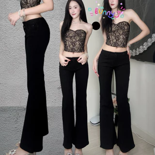 กางเกงยีนส์ขายาว ขาม้าเอวต่ำ พร้อมส่งในไทย ใส่แมชสไตล์ y2k Street เซ็กซี่สไตล์เกาหลี เนื้อผ้างานCustom พร้อมส่งในไทย