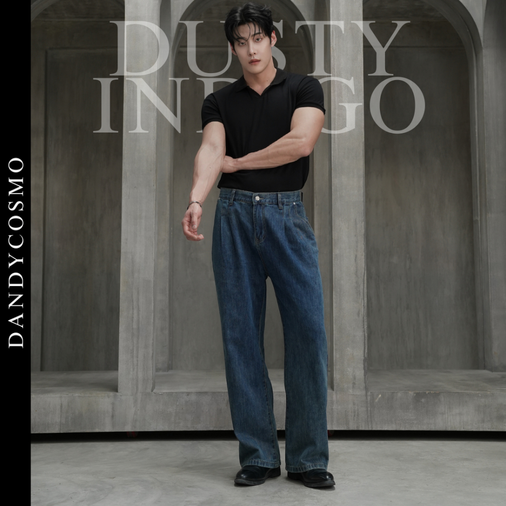 DANDY COSMO |กางเกงยีนส์ DUSTY INDIGO Wide-Leg Jeans