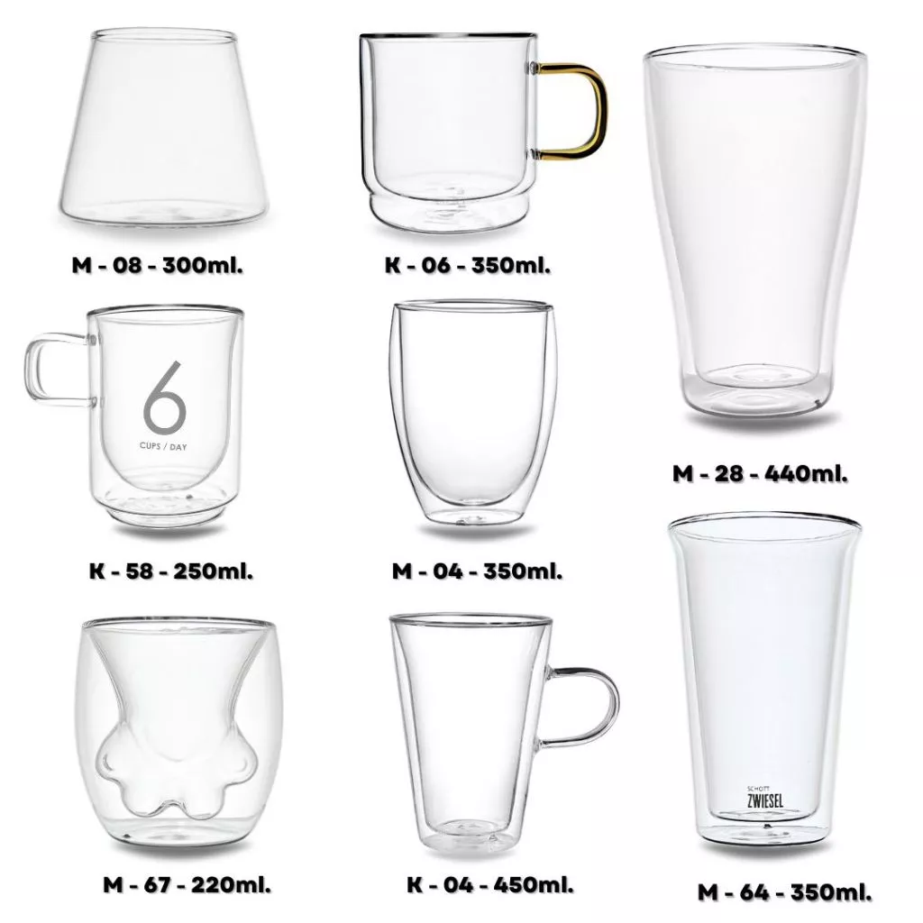 มีส่งด่วน! แก้วน้ำสองชั้น Double wall glass (ความจุ80-500ml) แก้วน้ำสองชั้น ใส่น้ำร้อนและเย็น ดีไซน์สวย แก้วน้ำมินิมอล