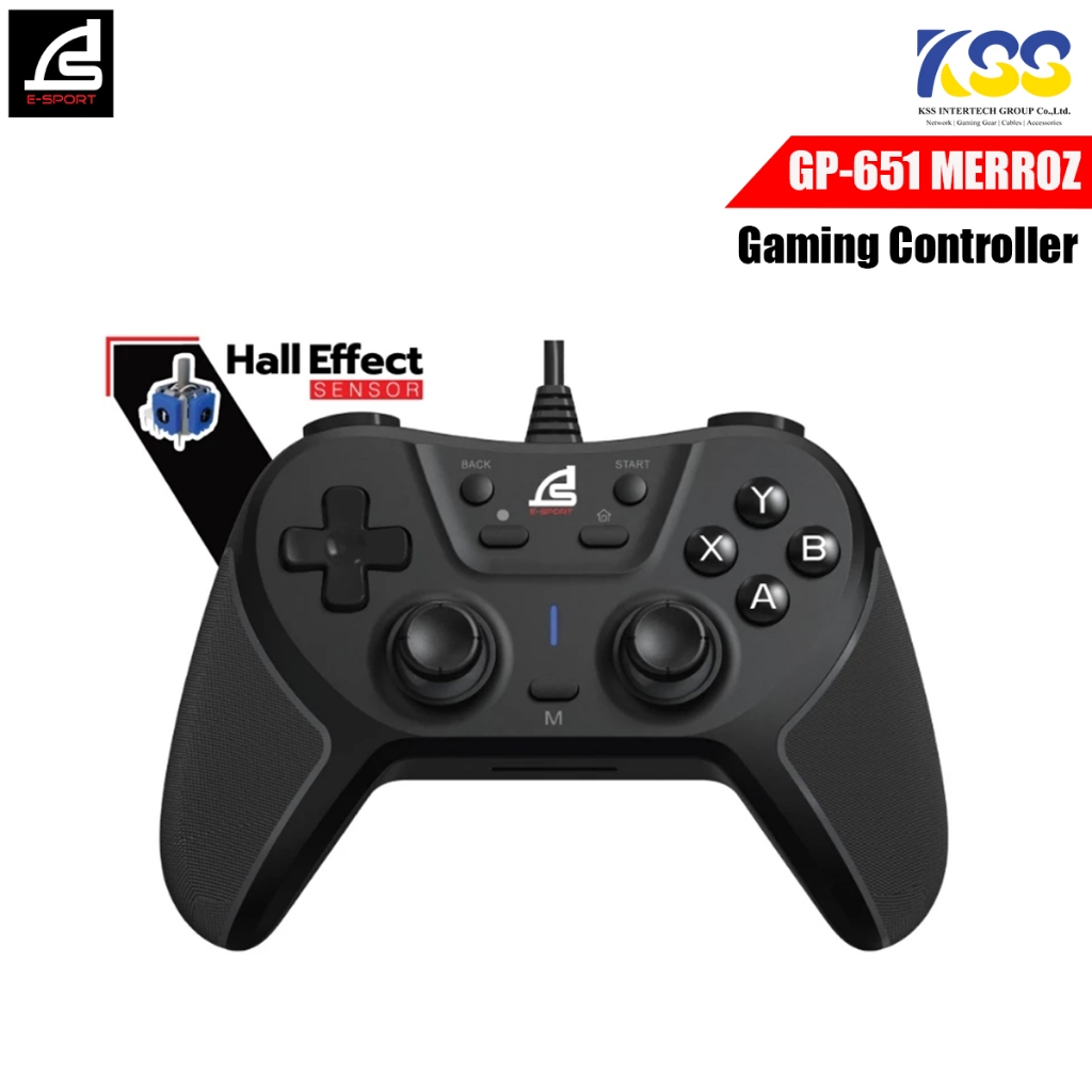 SIGNO E-Sport Gaming Controller MERROZ รุ่น GP-651 จอยเกมส์มาพร้อมระบบสั่นแบบสั่นคู่ รับประกันสินค้า 2 ปี