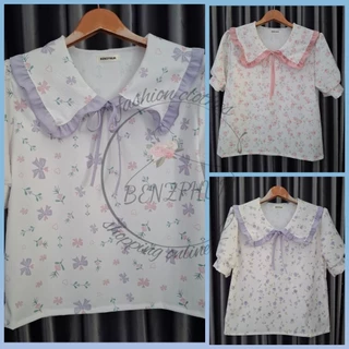 เสื้อผ้าแฟชั่นผู้หญิง เสื้อคอบัว ผ้าครัช รอบอก40นิ้ว