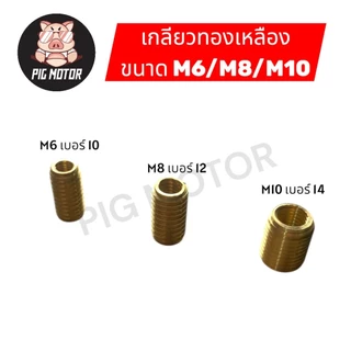 เกลียวทองเหลือง M6/M8/M10 ตัวหนอนซ่อมเกลียวทองเหลือง น็อตซ่อมเกลียว ตัวนอนทำเกลียว