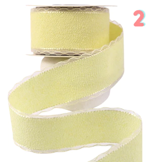 K-Ribbon Pastel Cloud R4 ริบบิ้น 2 ด้าน สีพาสเทล 4ซม. เติมความหวานด้วยดีเทลขอบหยักสุดละมุน