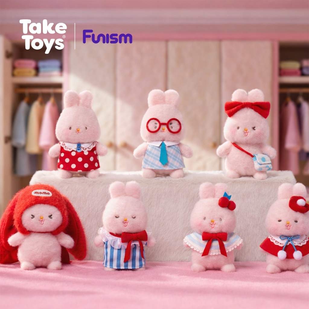 Funism MOMO BUNNY(Vibrant Plush Blind Box) - กล่องสุ่มตุ๊กตา MOMO Bunny