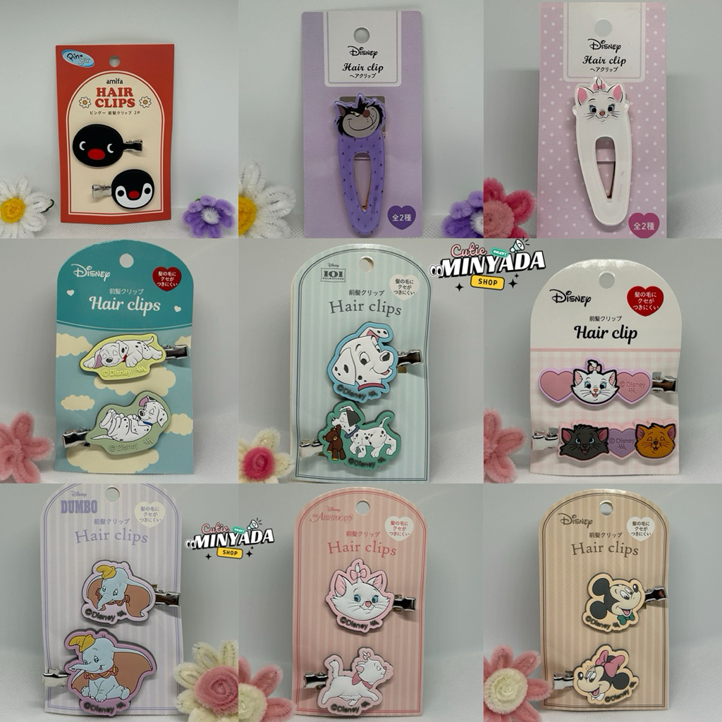 Disney Hair clips ลิขสิทธิ์แท้ทุกชิ้น หิ้วเองจากญี่ปุ่น🇯🇵🏯 (พร้อมส่งในไทย)