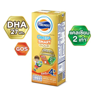 โฟร์โมสต์ โอเมก้า สมาร์ท โกลด์ 4 พลัส รสจืด 180มล (24กล่อง/ลัง) Foremost Omega Smart Gold 4+ ( สูตร4+ x3ลัง)