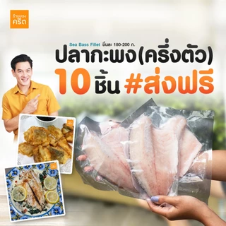 *ปลากะพง ครึ่งตัว ชาคริต 10 ชิ้น* เนื้อปลากะพง สด-แช่แข็งความเร็วสูง - ส่งฟรีทั่วไทย ร้านของคริต ชาคริต แย้มนาม