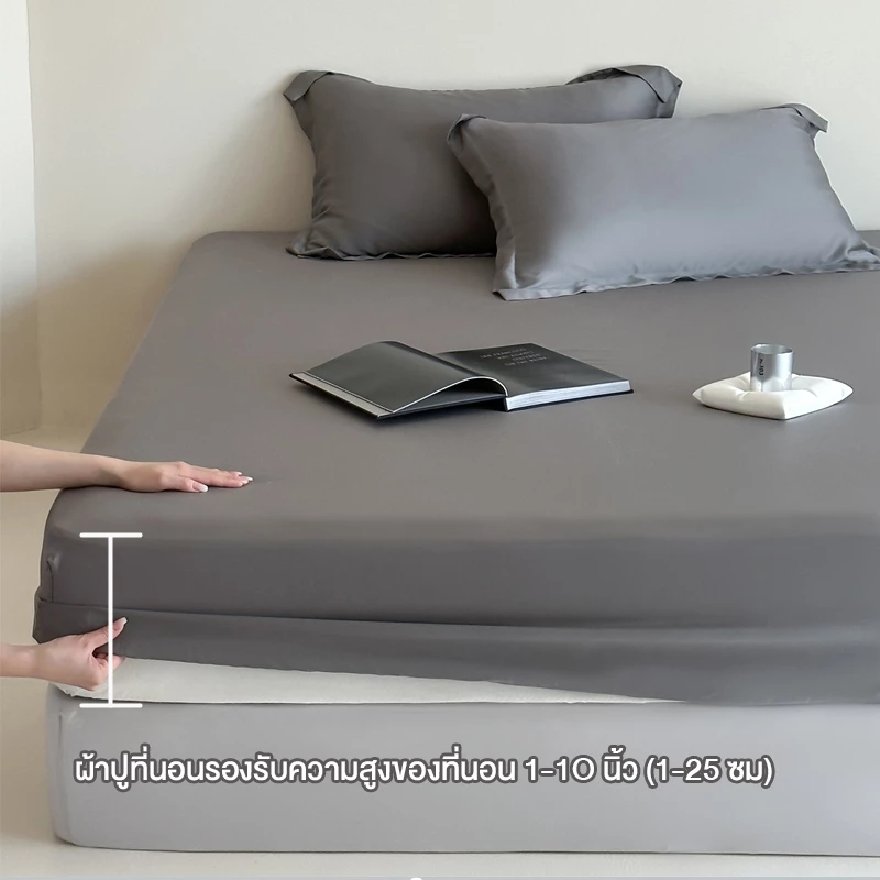 ผ้าปูที่นอนสีพื้น กันไรฝุ่น ขนาด 3ฟุต/3.5ฟุต/5ฟุต/6ฟุต thumbnail 9