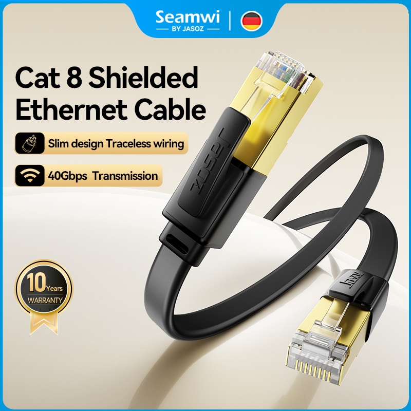 ⚡ส่งจาก กทม⚡Seamwi  สาย Cat8 Ethernet สายเคเบิลอีเธอร์เน็ต 40Gbps RJ45 Transfer speeds up to 2000MHz