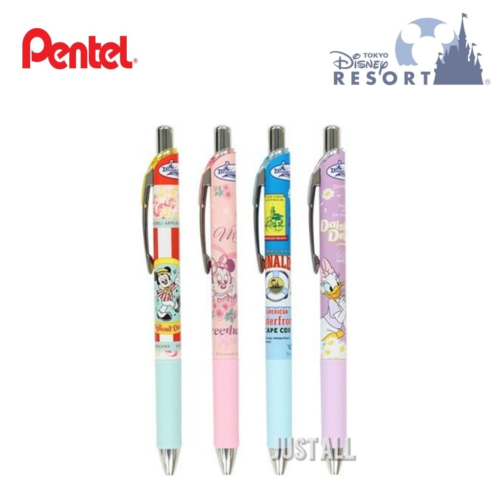 (set 4  ชิ้น) Tokyo Disney Resort × Pentel Energel ปากกาหมึกเจล