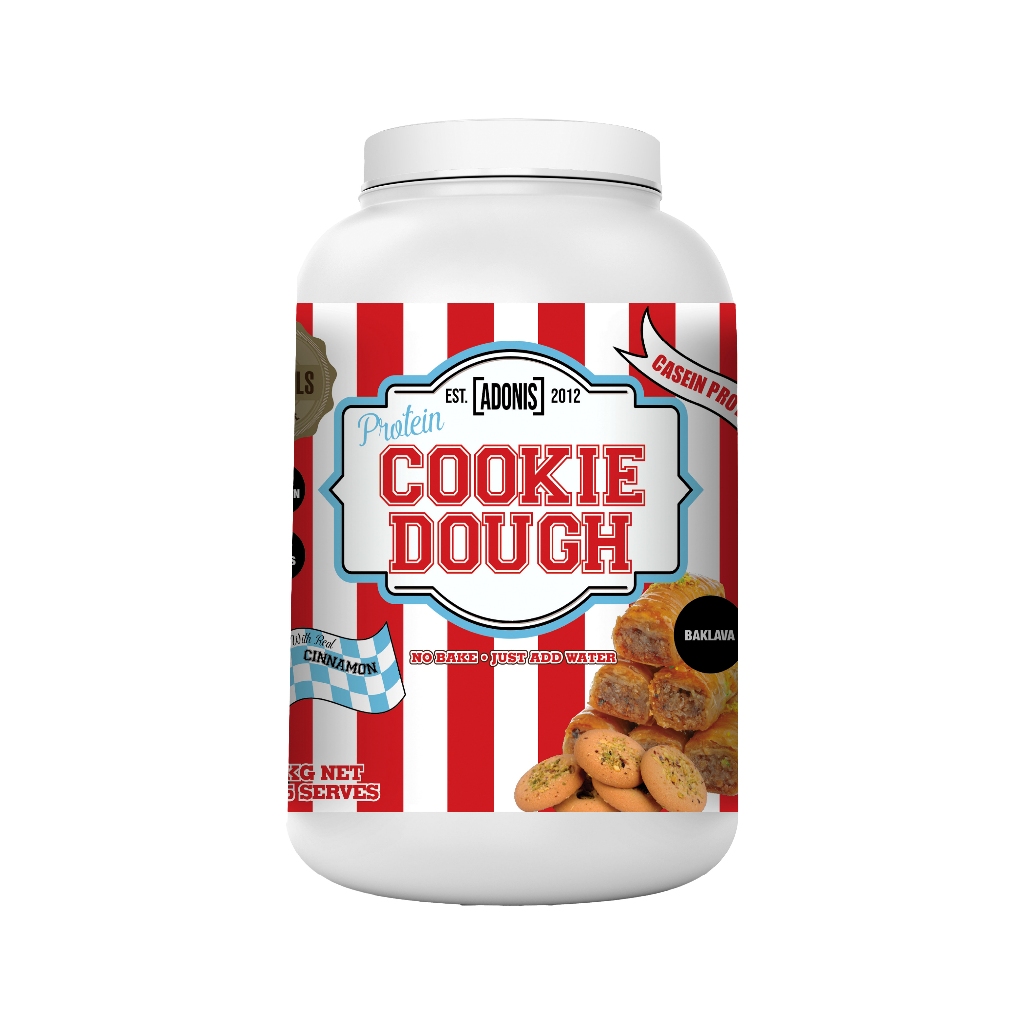 Adonis Protein Cookie Dough 1 kg. ( โปรตีนเคซีน - อะมิโน EAA - มีไฟเบอร์ )