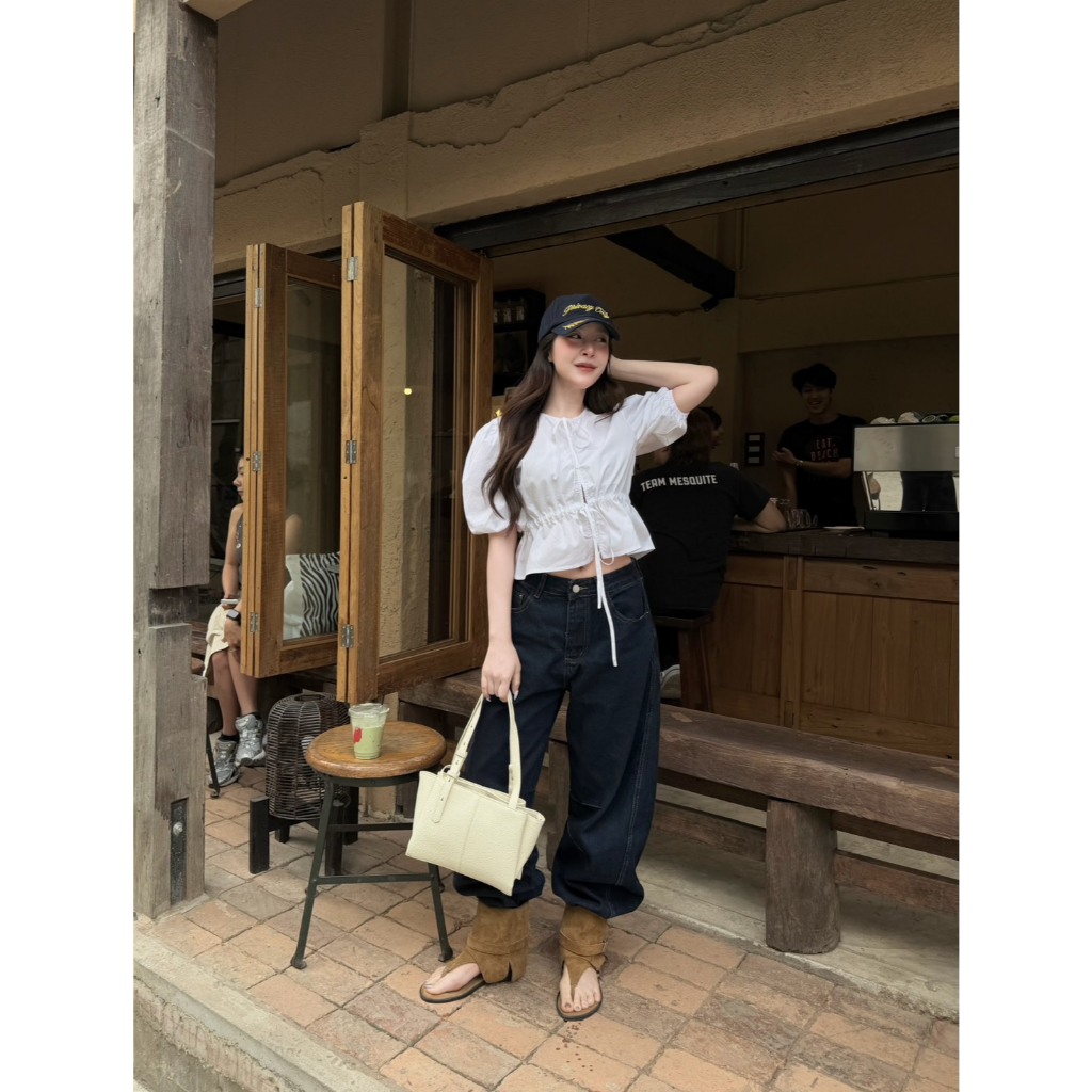 RAINNY TOP -  เสื้อแขนตุ๊กตา ผ้าคอตตอน (พร้อมส่ง)