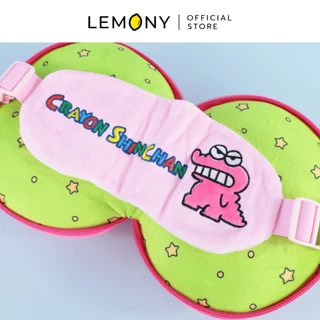 LEMONY หมอนรองคอพร้อมผ้าปิดตาชินจัง ซีรีส์ Multi-Functional Crayon Shin-Chan Collection
