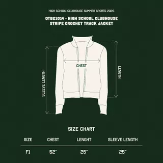 Highschool Summer Collection : Clubhouse Stripe Crochet Track Jacket - เสื้อคลุมโครเชต์ - OTB21014