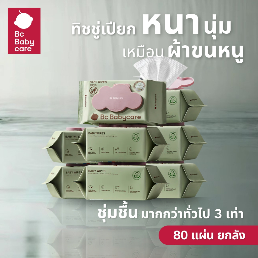 ทิชชู่เปียก Babycare น้ำEDI เกรดการแพทย์ ยกลัง ขนาด80แผ่น เซ็ท3/12ห่อ ผ้าเช็ดทำความสะอาด baby wipes ผ้าเปียก ทิชชู่
