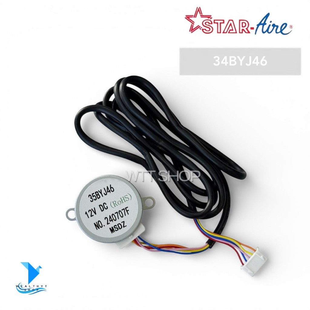 35BYJ46 มอเตอร์สวิง Star Aire (รุ่นใหม่ แทน MP35EA เดิม) มอเตอร์สวิง สตาร์แอร์ (สำหรับแอร์ตั้งแขวน DCR5)