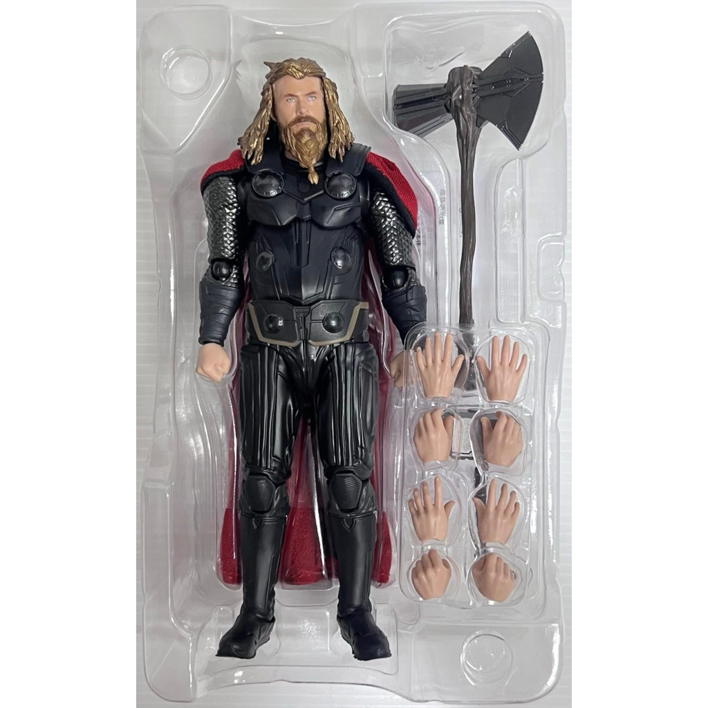 Bandai SHFiguarts shf Marvel Avengers Endgame Thor มือสอง ครบ มีกล่องน้ำตาล