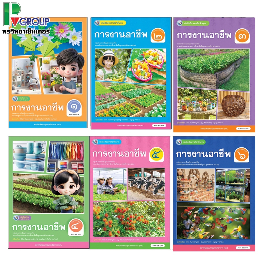 หนังสือเรียนรายวิชาพื้นฐาน การงานอาชีพ ป.1-6  พว.