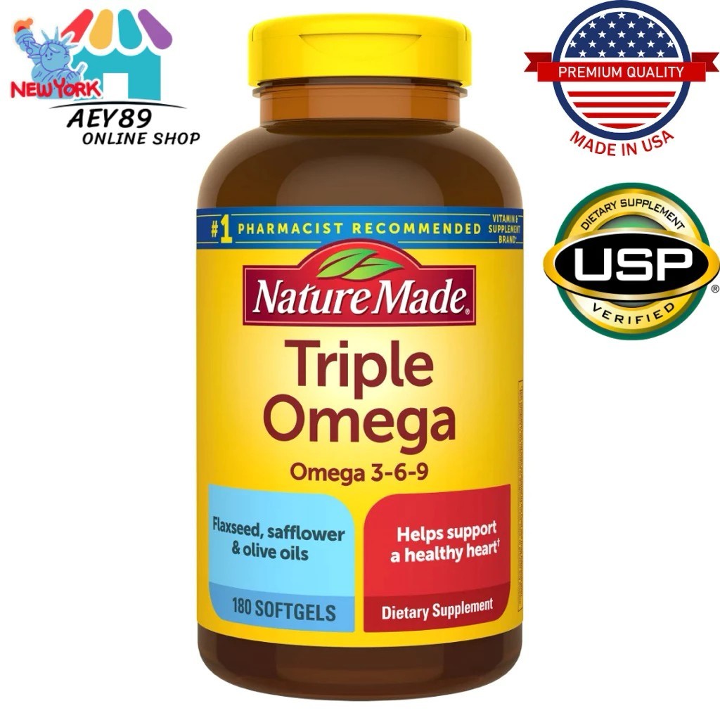Nature Made Triple Omega 3-6-9 จำนวน 180 ซอฟต์เจล